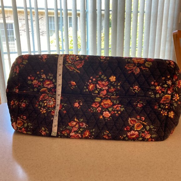 Vera Bradley Large Tote Brown Chocolat Vintage EUC - Picture 6 of 16